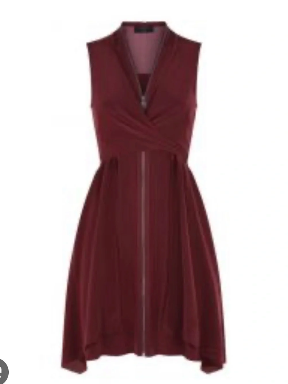 AllSaints Jayda Silk Dress size 6 in oxblood burgundy red